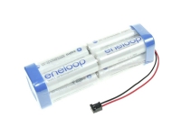 Panasonic eneloop double cube F2x2x2 Graupner batteripaket 8x R6 (AA) kabel, kontakt NiMH 9.6 V 1900 mAh