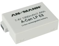 Ansmann A-Can Lp-E8 - Batteri - Li-Ion - 1000 Mah - För Canon Eos 600, 650, 700, Kiss X4, Kiss X5, Kiss X7i, Rebel T3i, Rebel T4i, Rebel T5i