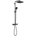 Colonne de douche avec mitigeur thermostatique - Economie d'eau Grohe Vitalio Comfort 250 - Noir Mat - 266962431