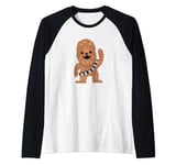 Star Wars Chewbacca Chewie Cartoon Standing Wave Manche Raglan