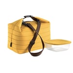 Guzzini, Grand Sac Isotherme A/Compartiment Fraicheur Handy, (Bag) 30 x 18 x h30 cm; (Container) 19,6 x 19,6 x h7 cm - 1400 cc, Ocre