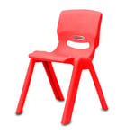 Jamara- Chaise pour Enfant Smiley-Charge maximale : 100 kg-Empilable-en Plastique Robuste-Convient pour l'intérieur et l'extérieur, 460581, Rouge