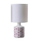 LUSSIOL Lampe de chevet Gisèle, lampe décorative céramique, 40 W, bordeau, ø 14 x H 29 cm