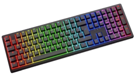 Ducky Zero 6108 Classic Fullsize Wireless (Tri-mode) RGB, Cherry MX2A Red - Svart