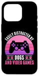 iPhone 16 Pro Easily Distracted by Video Games and Dogs Gamer Women Girls Case