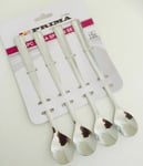 4 STAINLESS STEEL LONG REACH HANDLED ICE CREAM SODA SUNDAE SUNDAY LATTE SPOONS