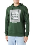 JACK & JONES Jjstein Sweat à Capuche Sweatshirt, Mountain View, L Homme