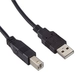 Câble d'imprimante USB 2.0 type A vers type B compatible avec HP,Epson,Canon,Brother,Lexmark,Scanner,Disque dur,Photographie numérique Noir 0,25 m(Q698)