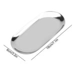 FTVOGUE Nordic Style Stainless Storage Tray Towel Cosmetics Jewellery Fruit Cake Plate for Office Home Desks(L-Silver)