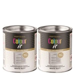 2x Paint Factory White Matt Tin Paint Fast Drying for Interior Exterior 300ml