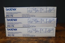 Genuine Brother PC-75 Black Printing Cartridge for FAX T102 T104 T106 SET 3 -New