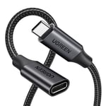 UGREEN Câble Extension USB C 3.2 Gen 2 100W Rallonge USB C Vidéo 4K 60Hz Data 10Gbps Compatible avec iPhone 16 Plus Pro Max 15 MacBook Pro Galaxy S24 Plus Ultra S23 S22 (1M)