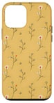 Coque pour iPhone 12 mini Modèle de fleurs mignonnes pour femmes filles fleurs jaunes