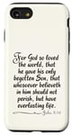 iPhone SE (2020) / 7 / 8 John 3:16 For God So Loved The World Entire Verse KJV Bible Case