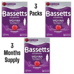 3X Bassetts Vitamins Woman Multivitamins Raspberry Flavour 30pastilles