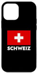 Coque pour iPhone 12 mini Switzerland Flag Schweiz Suisse Swiss White Red