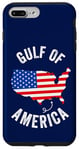 Coque pour iPhone 7 Plus/8 Plus Golfe des États-Unis Amérique Carte drôle Golfe du Mexique Drapeau USA 4 juillet