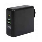 Manhattan 4-in-1 Travel Wall Charger and Powerbank 8000 mAh USA/UK/Euro 2-pin...