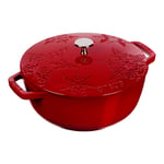 Staub La Cocotte 24 cm round Cast iron French oven cherry