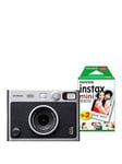 Fujifilm Instax Mini Evo Hybrid Instant Camera Inc 20 Shots - Black - Instant Camera With 20 Pack Of Film