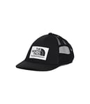 THE NORTH FACE Kids' Box Logo Cuff Winter Beanie Hat, TNF Black, One Size