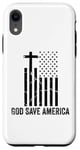 iPhone XR God Save America Sign,God American Flag Jesus Save America Case