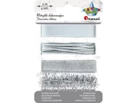 Textilband 4St Silver