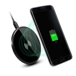 Chargeur sans Fil pour Smartphone Induction QI Ultra Plat Bureau (NOIR) - Neuf