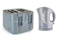 Kitchen Perfected Jug Kettle & 4 Slice Wide Slot Toaster Set-Grey