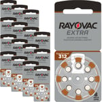 312 RAYOVAC EXTRA - 120 stycken Hörapparatsbatterier