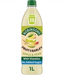 Robinsons Fruit and Barley Real Fruit Squash, Low Calorie. Apple and Pear, 1 Litre, 20 Servings