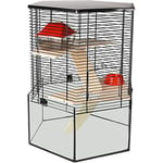 Flamingo Pet Products - Cage pour Hamster VITRU hexagone. 43.5 x 52 cm. pour Rongeur