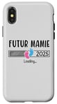 Coque pour iPhone X/XS Annonce Grossesse Mamie 2025 Cadeau Futur Mamie 2025 Annonce