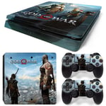 Kit De Autocollants Skin Decal Pour Console De Jeu Ps4 Slim Corps Complet Dieu De La Guerre, T1tn-Ps4slim-2054