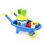 BLUE SKY - Brouette avec Accessoires - Jeu de Plage - 045301 - Multicolore - Véhicule Roues Libres - Plastique - Jouet Enfant - Jeu de Plein Air - Sable - 20 cm - À Partir de 18 Mois