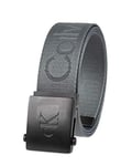 Calvin Klein Men's Casual Military Buckle Adjustable Web Belts - 1 Pack and 3 Pack Options, Gray, S