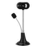 USB webcam,Web Camera USB High Definition Webcam 4 LEDs Web Cam with Mic for Skype Youtube Computer PC Laptop Notebook