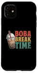 Coque pour iPhone 11 Boba Break Time Thé au lait Bubble Tea Boba Pearl Lover