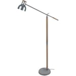 Lampadaires Tosel  lampadaire liseuse articulé bois naturel  et aluminium