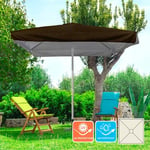 Parasol droit de jardin carré 3x3 en aluminium Marte Brown