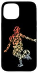 Coque pour iPhone 15 Croquis d'un joueur de football Amoureux du football