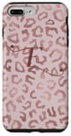 iPhone 7 Plus/8 Plus Letter E Initial Leopard Rose Pink Cheetah Monogram Case