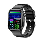 Smart bluetooth watch TK12 black silicone bracelet fréquence cardiaque sport santé sommeil