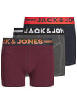 JACK & JONES Boy's Jaclichfield Trunks 3 Pack Noos Jr Boxer Shorts, Dark Grey Melange, 176