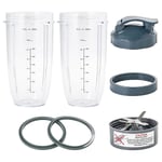 7 delar Nutribullet Blender Koppar & Blad Ersättningsset 32Oz Stor Mugg Kompatibel med NutriBullet (FMY) Photo color