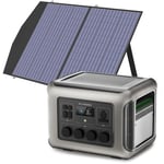 R2500 centrale électrique Générateur solaire 2016 Wh ,4 sorties ca de 2500 w, station d'alimentation portable avec panneaux solaires 100 w pour panne