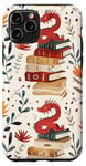 Coque pour iPhone 11 Pro Motif de ver de bibliothèque Cute Dragon Books Cottagecore