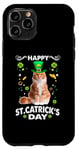 Coque pour iPhone 11 Pro Maine Coon Cat Happy St Catricks Day St Patricks Day Cats