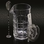 BarCraft Cut Glass 500ml Cocktail Mixing Set