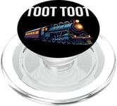 Œuvre d'art amusante en train de Noël Toot Tut Toot PopSockets PopGrip pour MagSafe